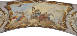 800px-Reichersberg_Stiftskirche_Fresken_König_David_als_Psalmist-Wikimedia Commons