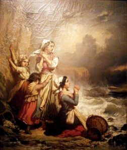 Courtesy: http://commons.wikimedia.org/wiki/File:Delacroix_-_Ramasseuses_de_coquillages_surprises_par_la_mar%C3%A9e.jpg