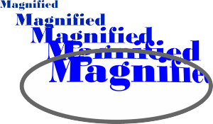 Magnified